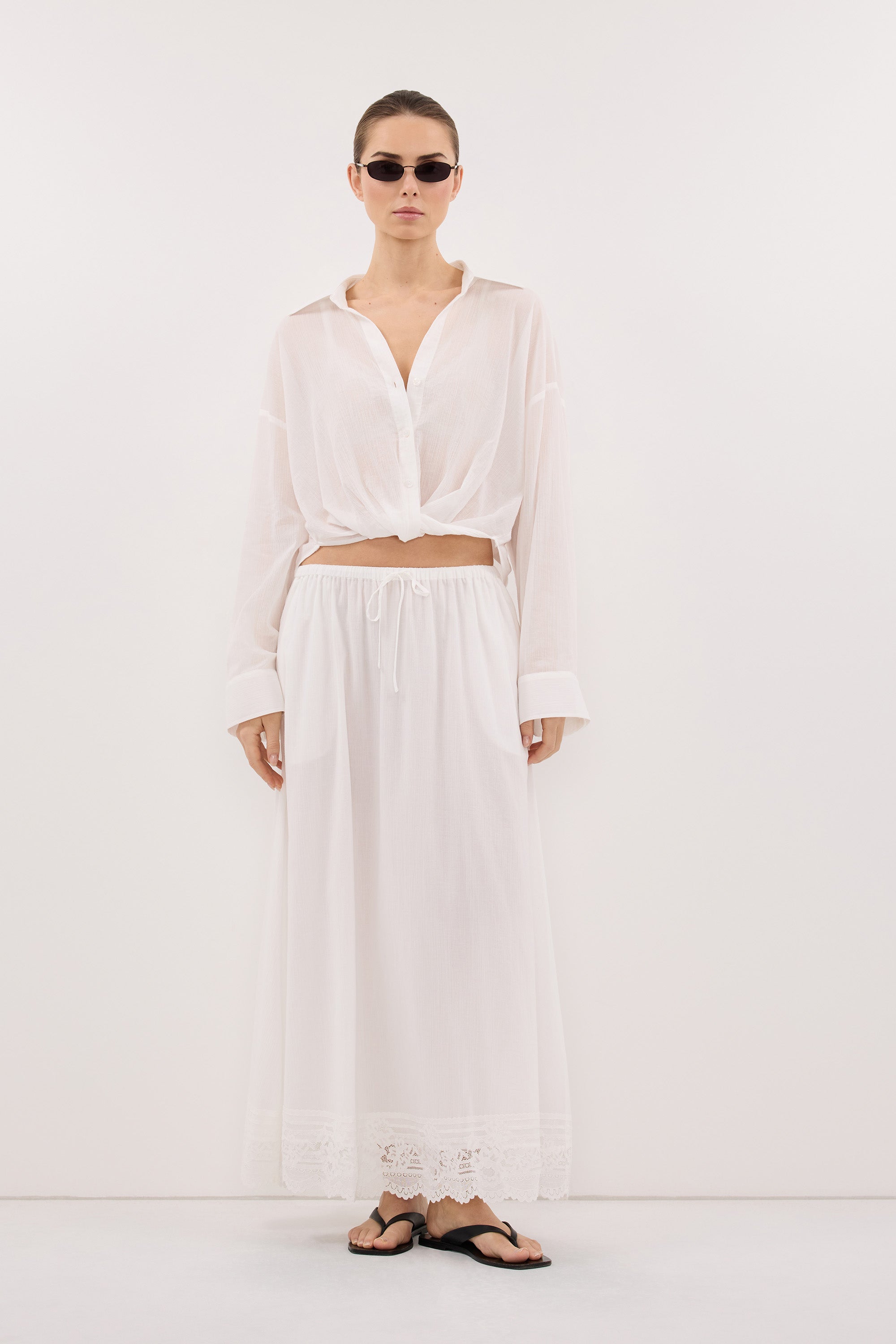 sheer white dress shirt ELISA CRINKLE Color:Brown/Silver Victoria’s Secret Floral Print Bust = 34.5 inches Patricia Couture 2024