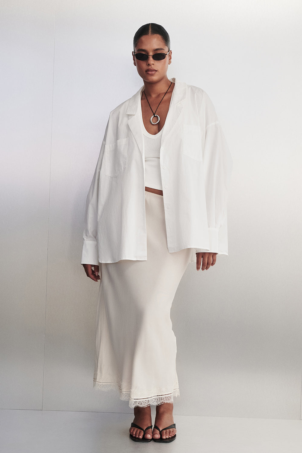 IRENE WHITE NOTCH COLLAR SHIRT – DISSH
