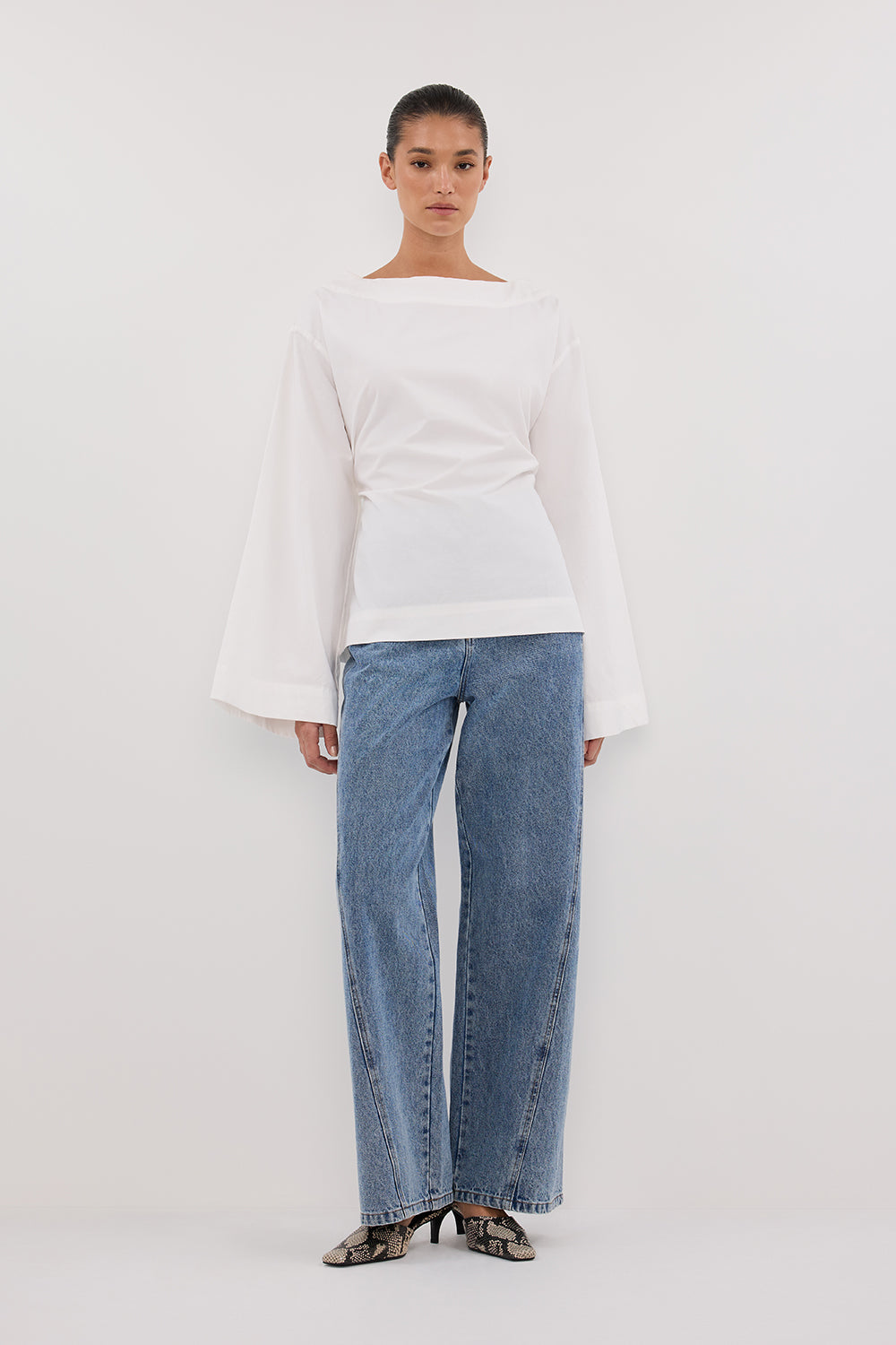 IVY WHITE LONG SLEEVE TOP – DISSH