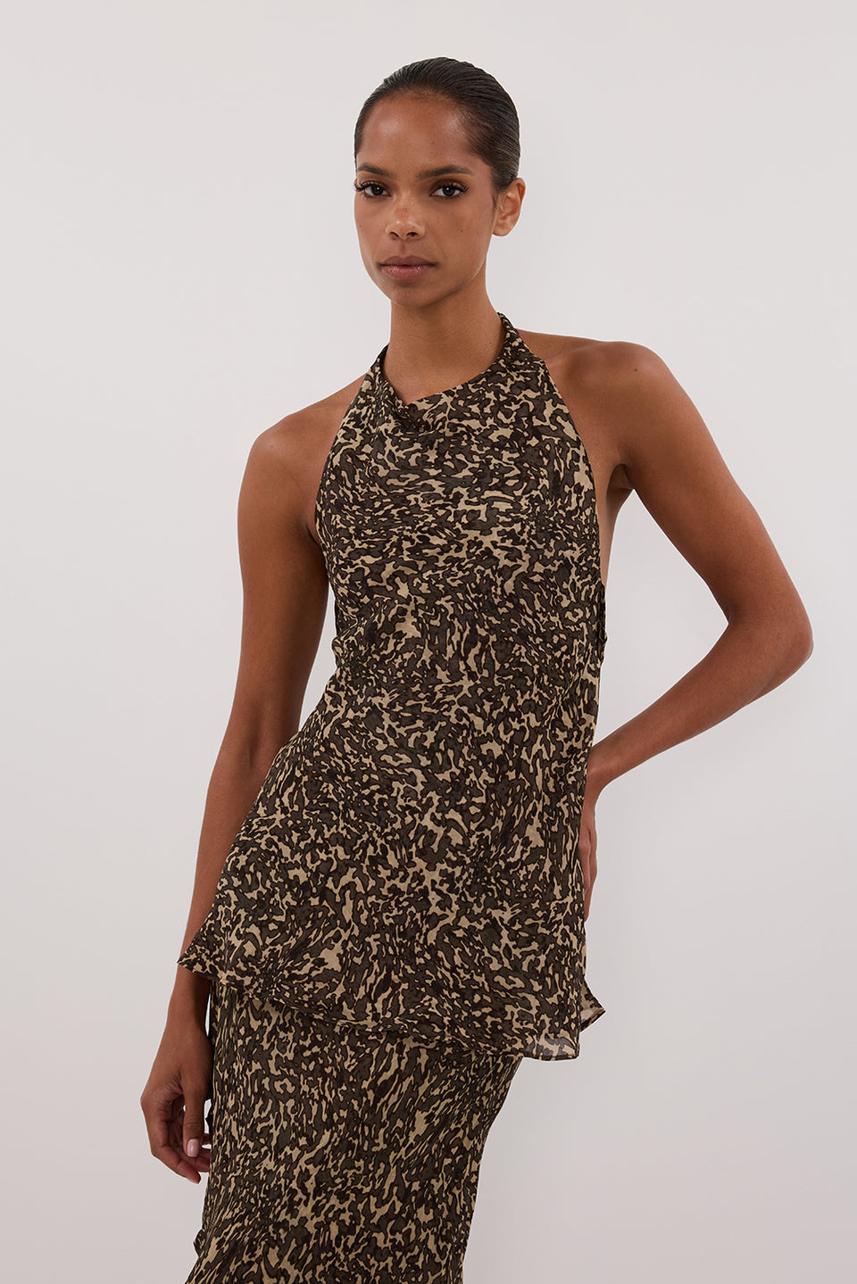 MARVILLA CHOC HALTER TOP