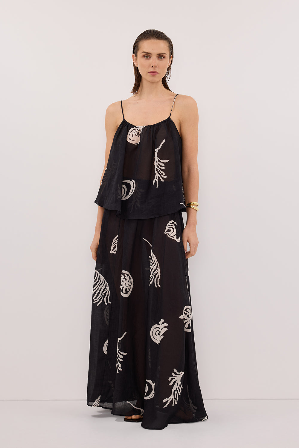 Positano Sleeveless Ramie Top in Black By DISSH | Matching Set