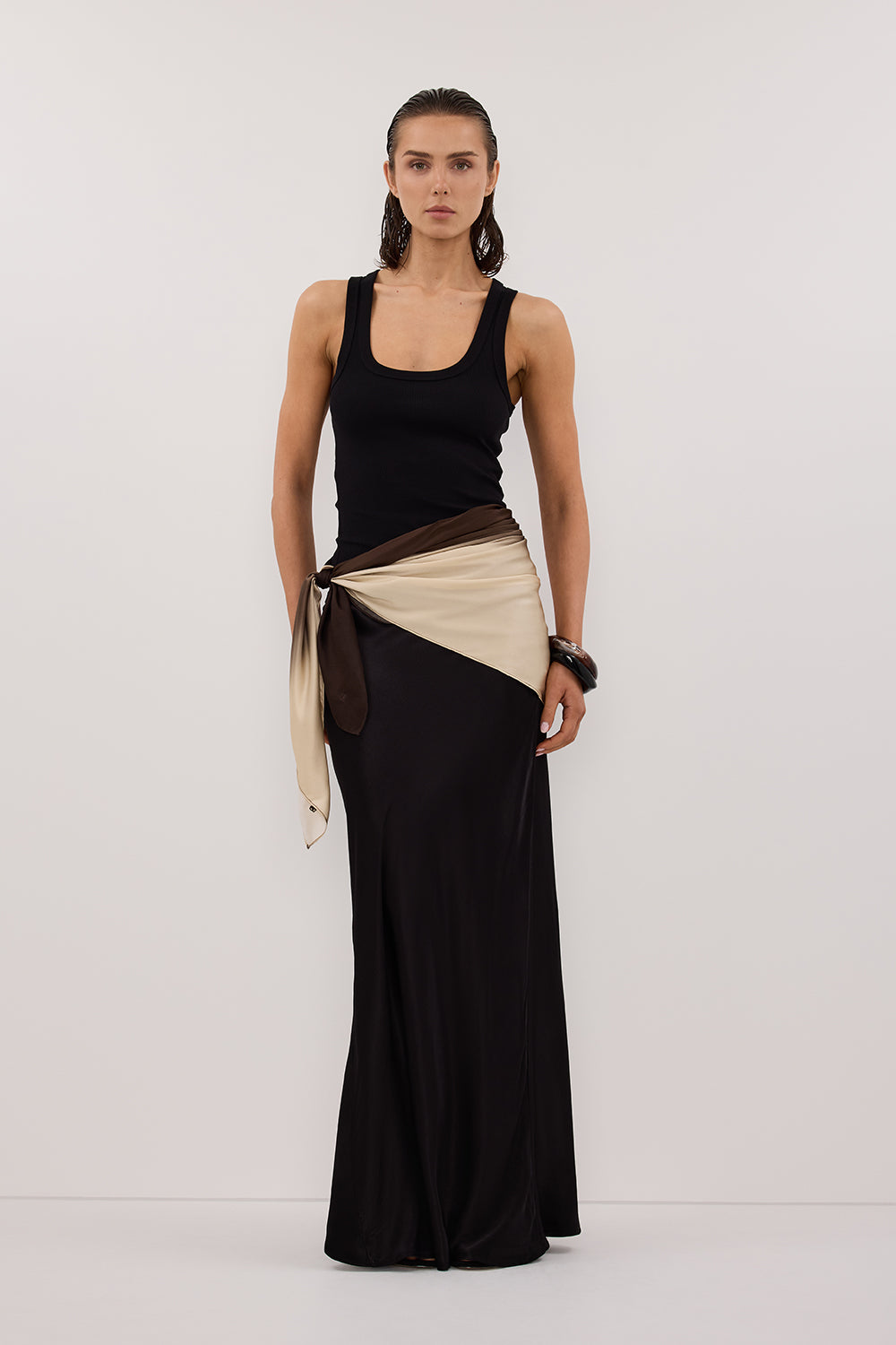 black maxi skirt dress Sunrise Short Sleeve Top & Maxi Skirt Black Set L | Women's Online Boutique | Boho Chic Style main image 1