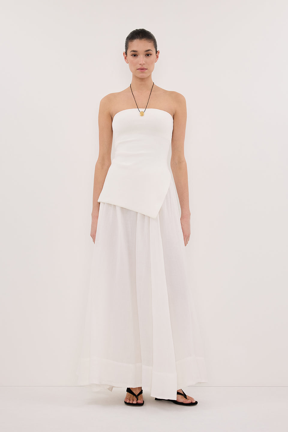 LAYNE WHITE RAMIE MAXI SKIRT