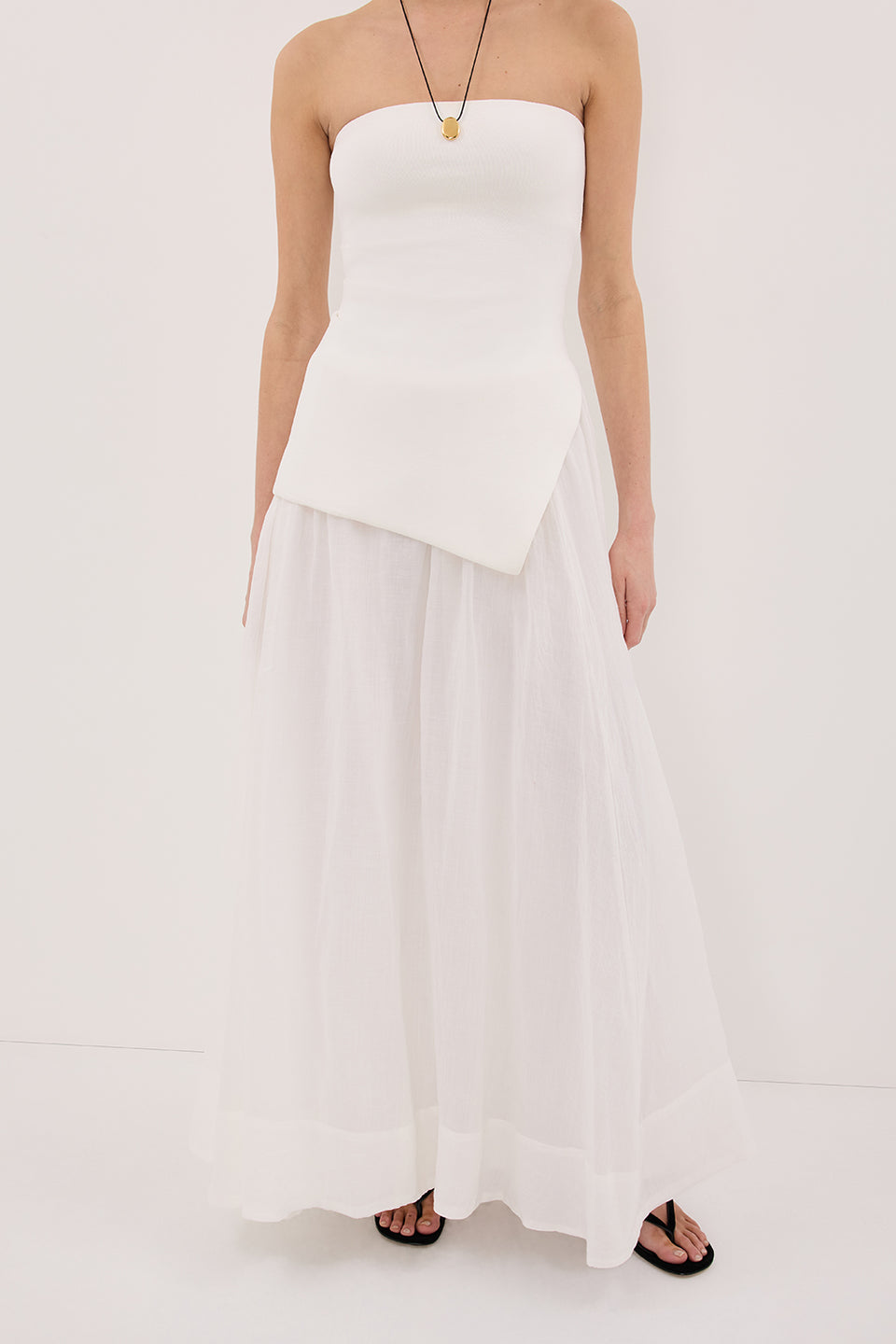 LAYNE WHITE RAMIE MAXI SKIRT