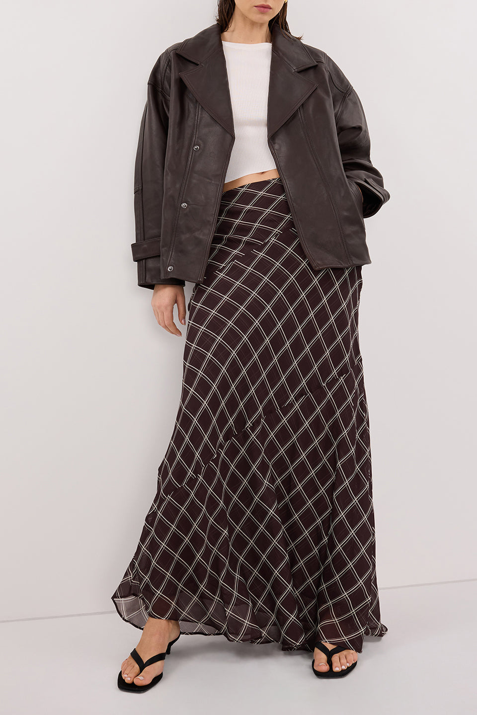 ARLINGTON CHOC MIDI SKIRT