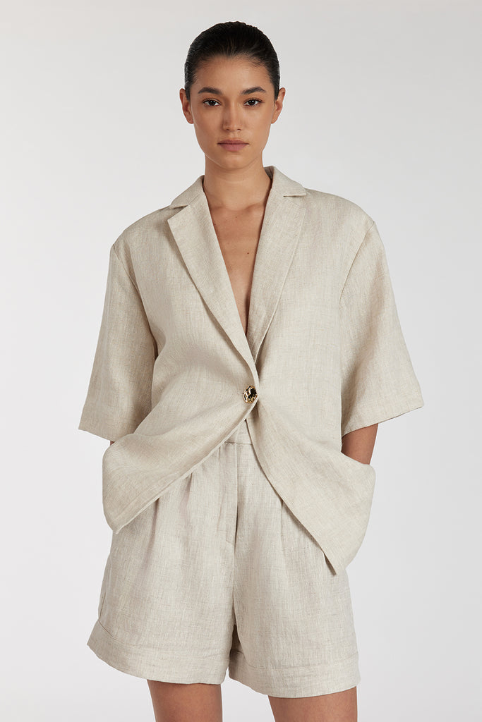 ALONDRA NATURAL LINEN SHORT Dissh