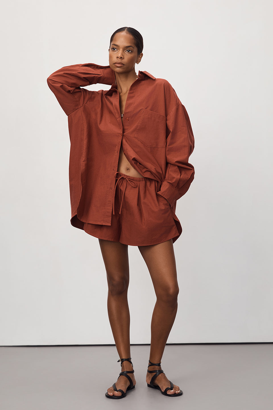 RHEA SAHARA COTTON DRAWSTRING SHORT