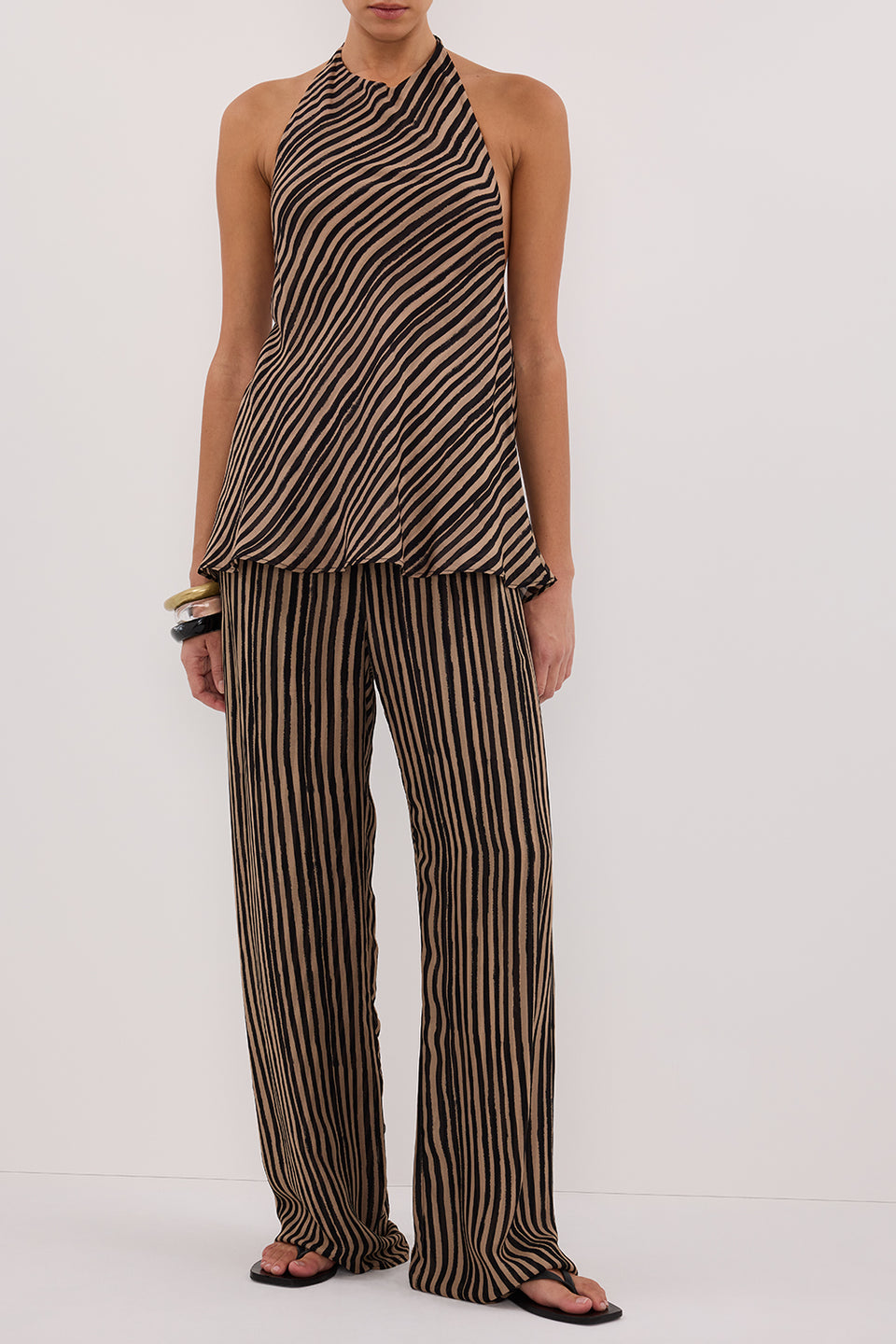 CHARLI TAN STRIPE PANT