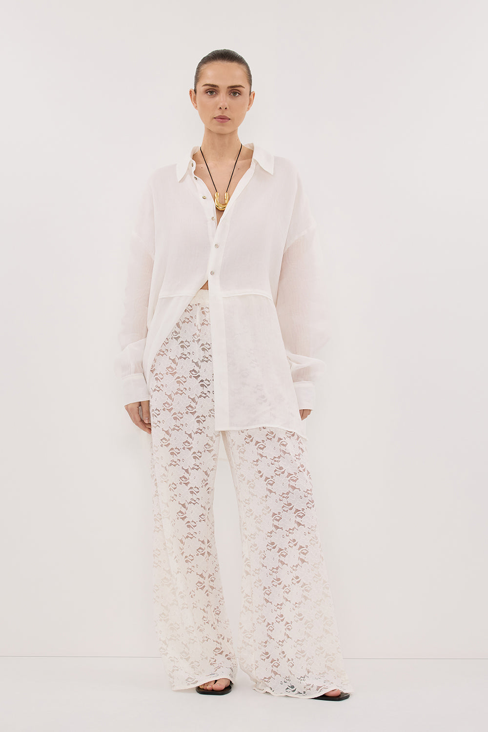 LOULA WHITE LACE PANT DISSH LOULA WHITE LACE PANT DISSH
