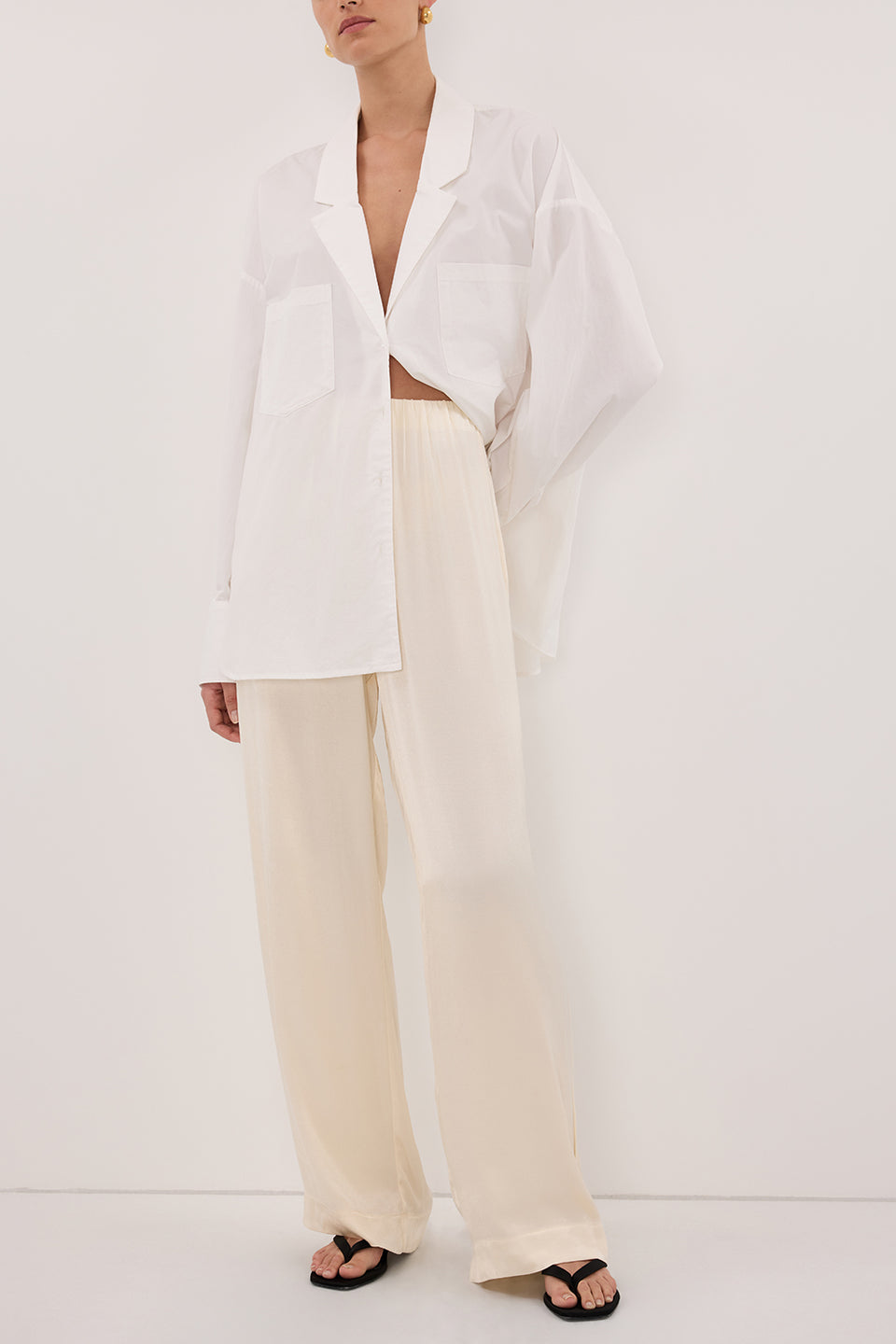 MONICA CREAM SATIN PANT