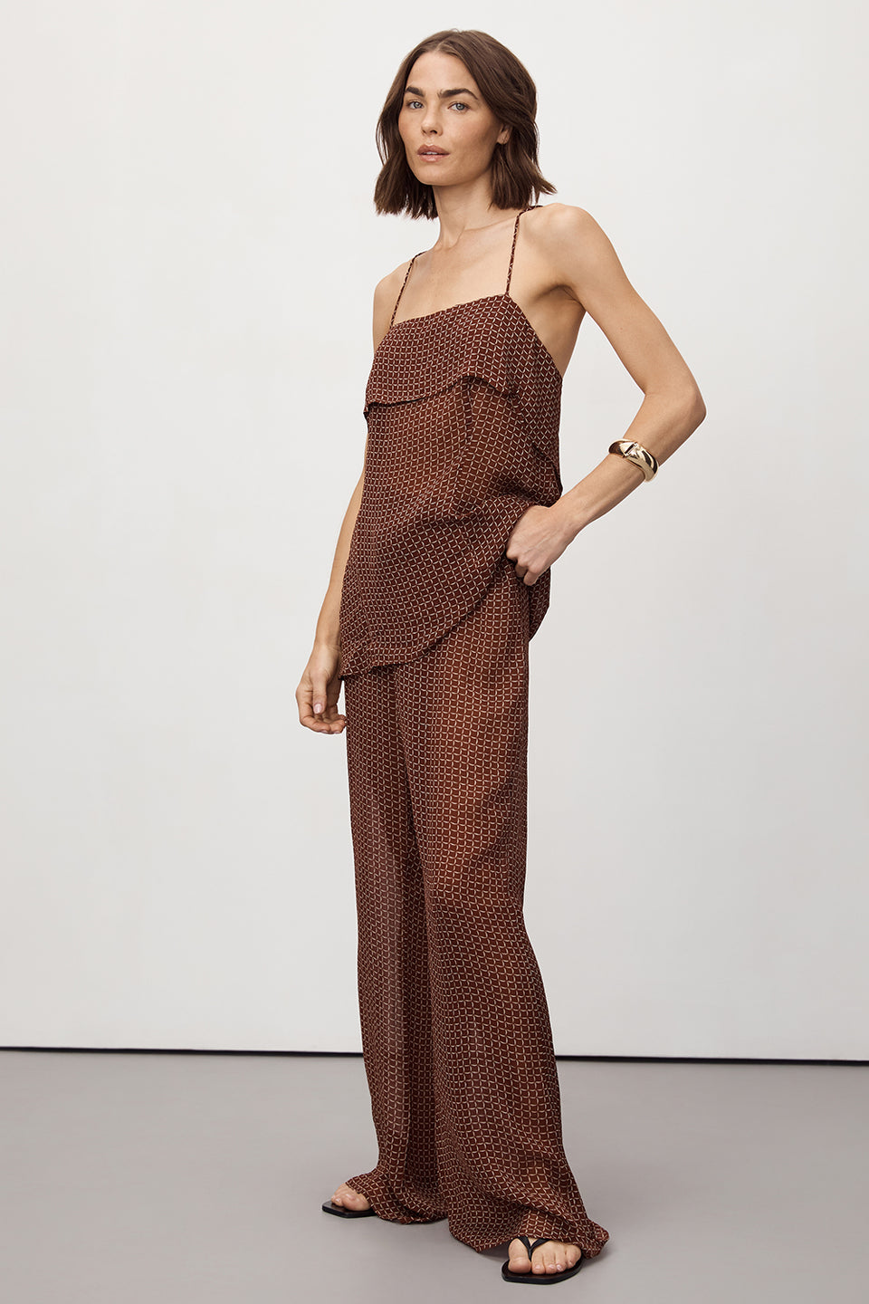 TIA SAHARA MICRO CHECK PANT