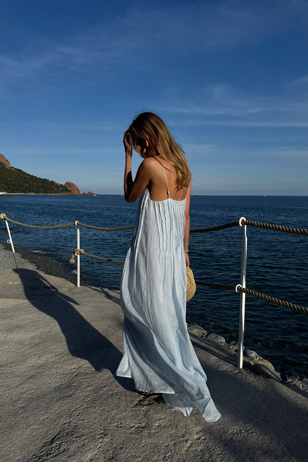 TAHLIA CORNFLOWER RAMIE MAXI DRESS DISSH TAHLIA CORNFLOWER RAMIE MAXI DRESS DISSH
