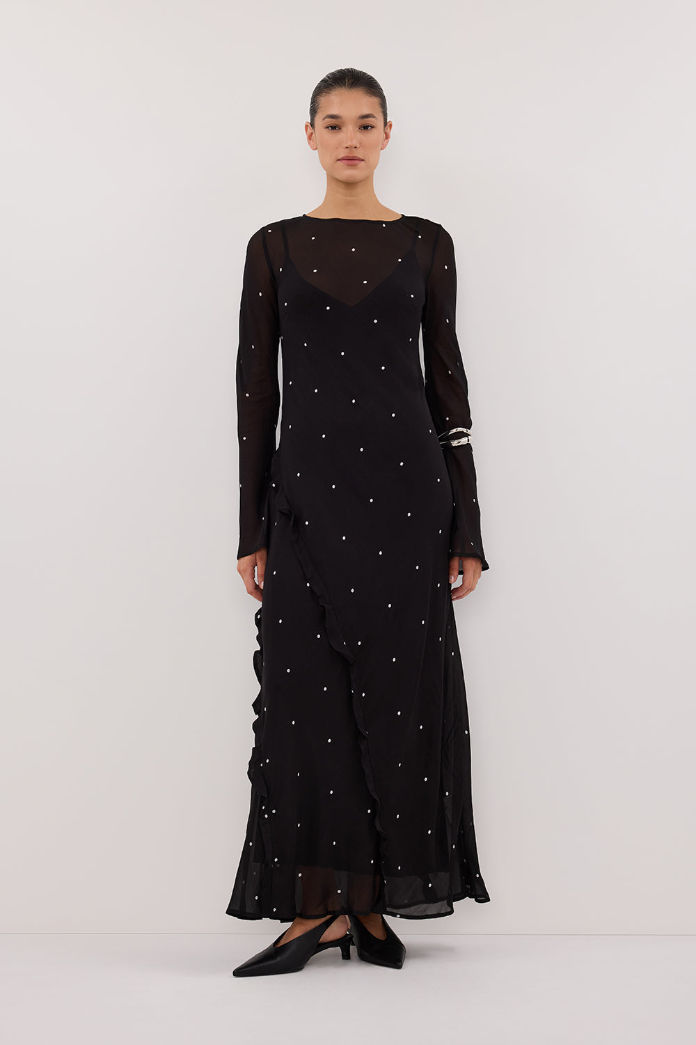 MELROSE BLACK SLEEVE MAXI DRESS DISSH MELROSE BLACK SLEEVE MAXI DRESS DISSH