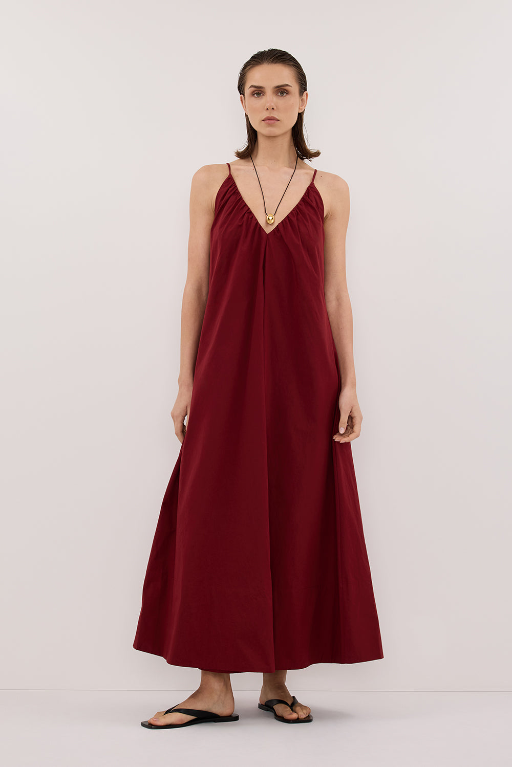 textured tiered midi dress Navy Textured Split Neck Tiered Midi Dress