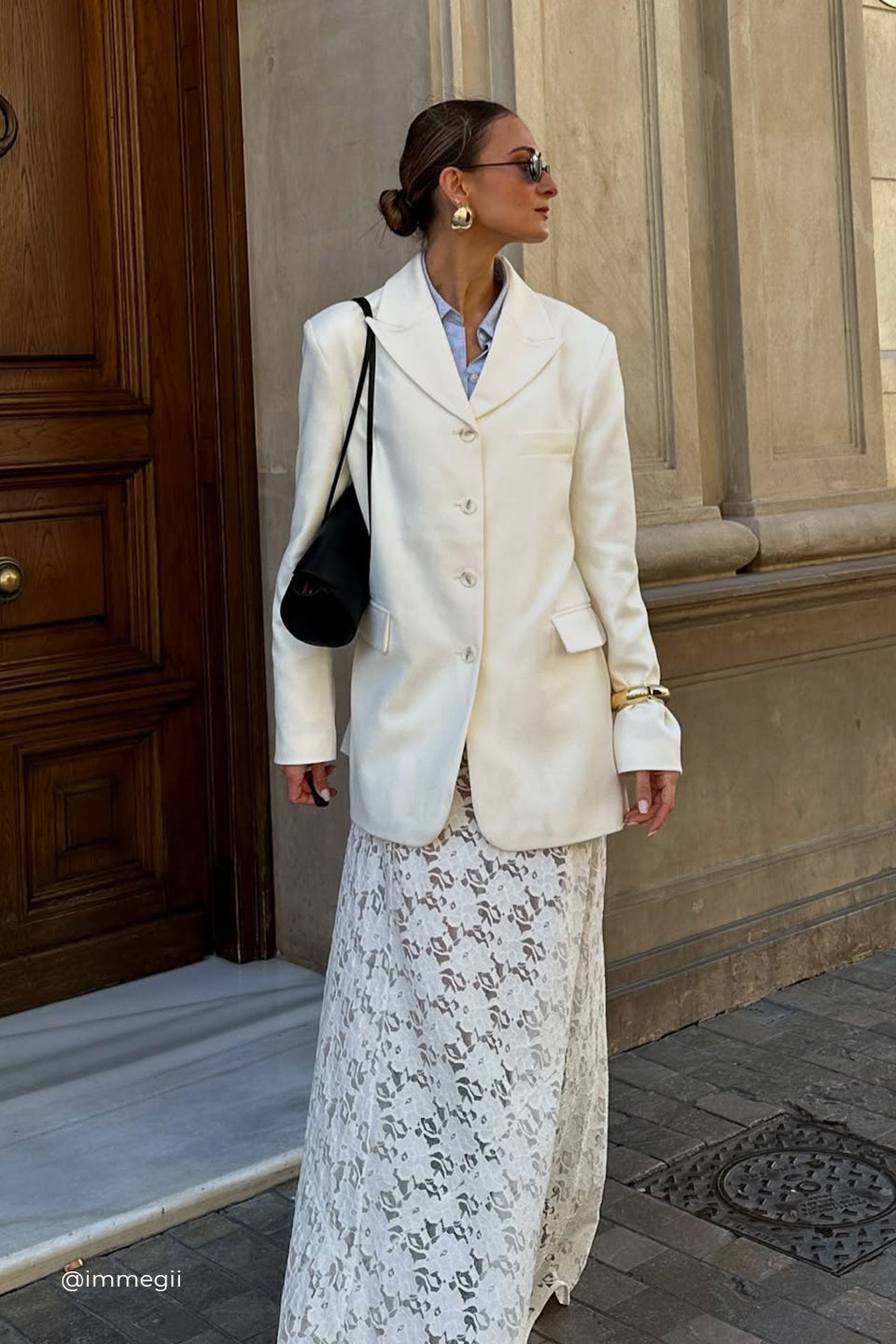 LIV CREAM BOYFRIEND BLAZER