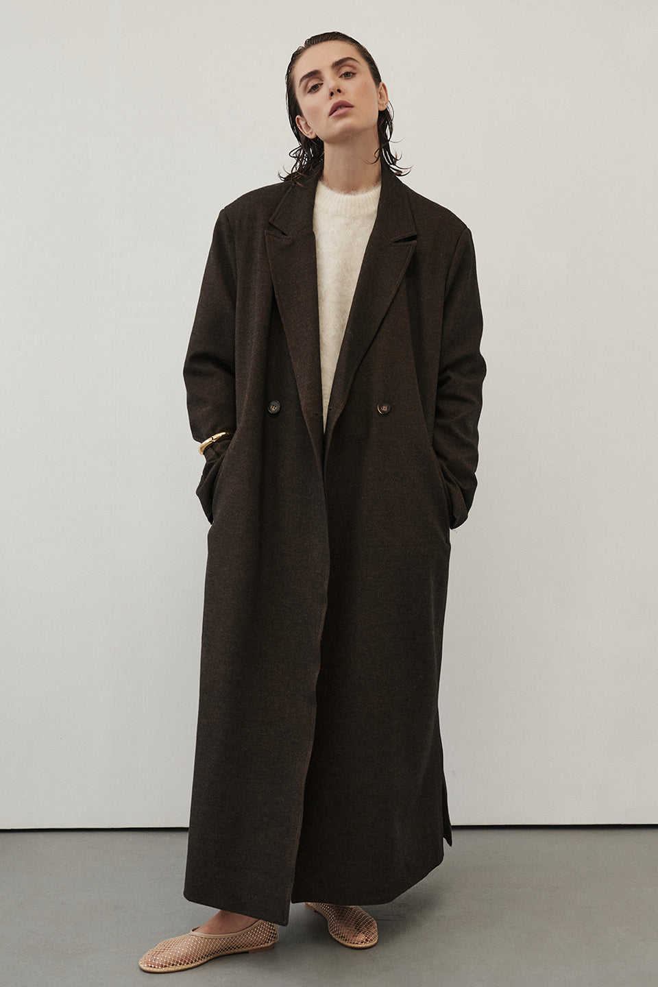 BENTLEY CHOCOLATE OVERSIZED COAT