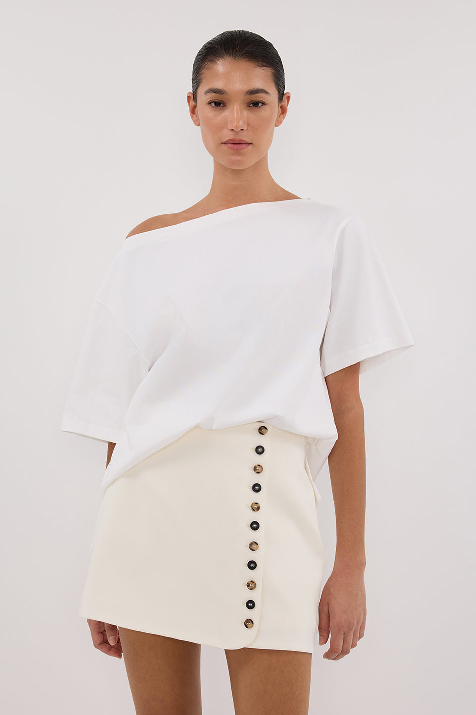 DEMI CREAM TAILORED SKORT