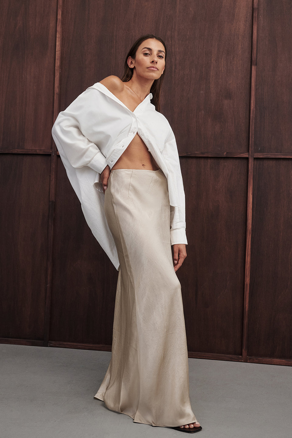 BREANNA PUMICE JACQUARD MAXI SKIRT