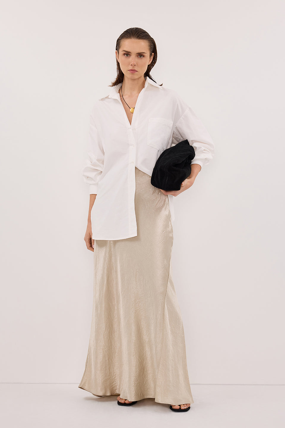 BREANNA PUMICE JACQUARD MAXI SKIRT