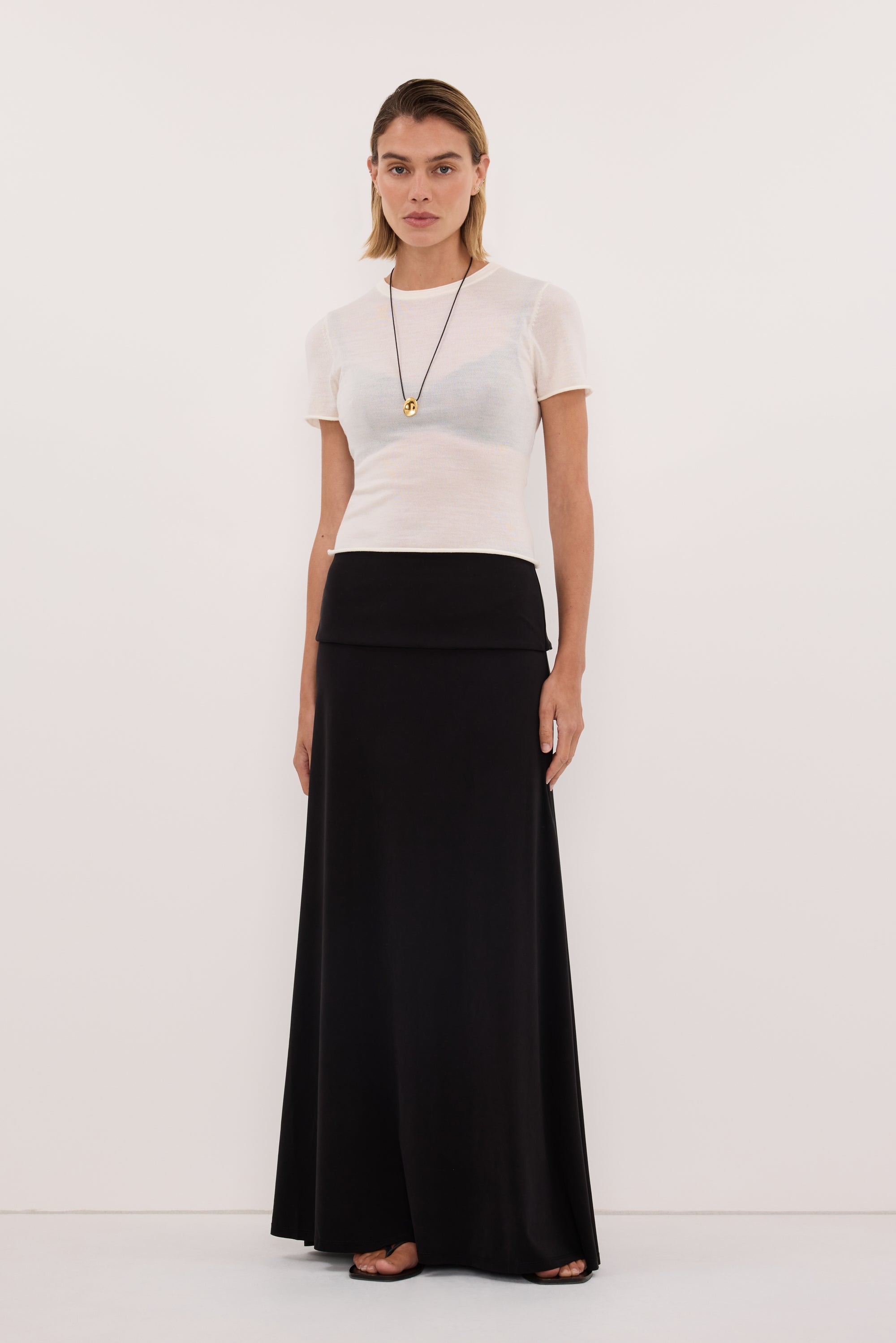 JULIE BLACK MODAL BLEND SKIRT – DISSH