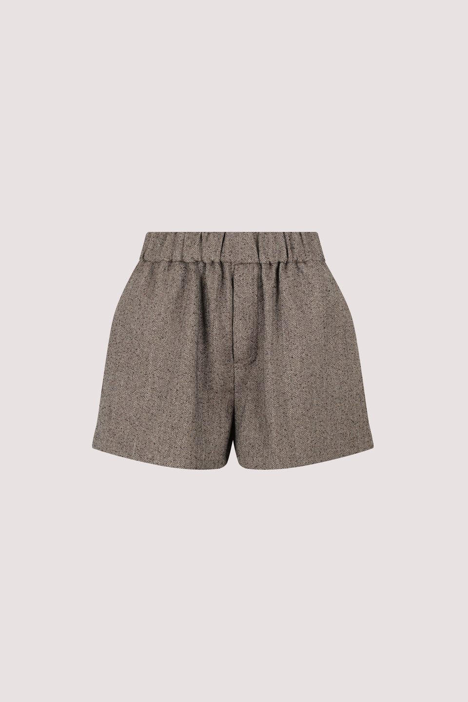 FRANKIE CHOC TWEED ELASTIC SHORT