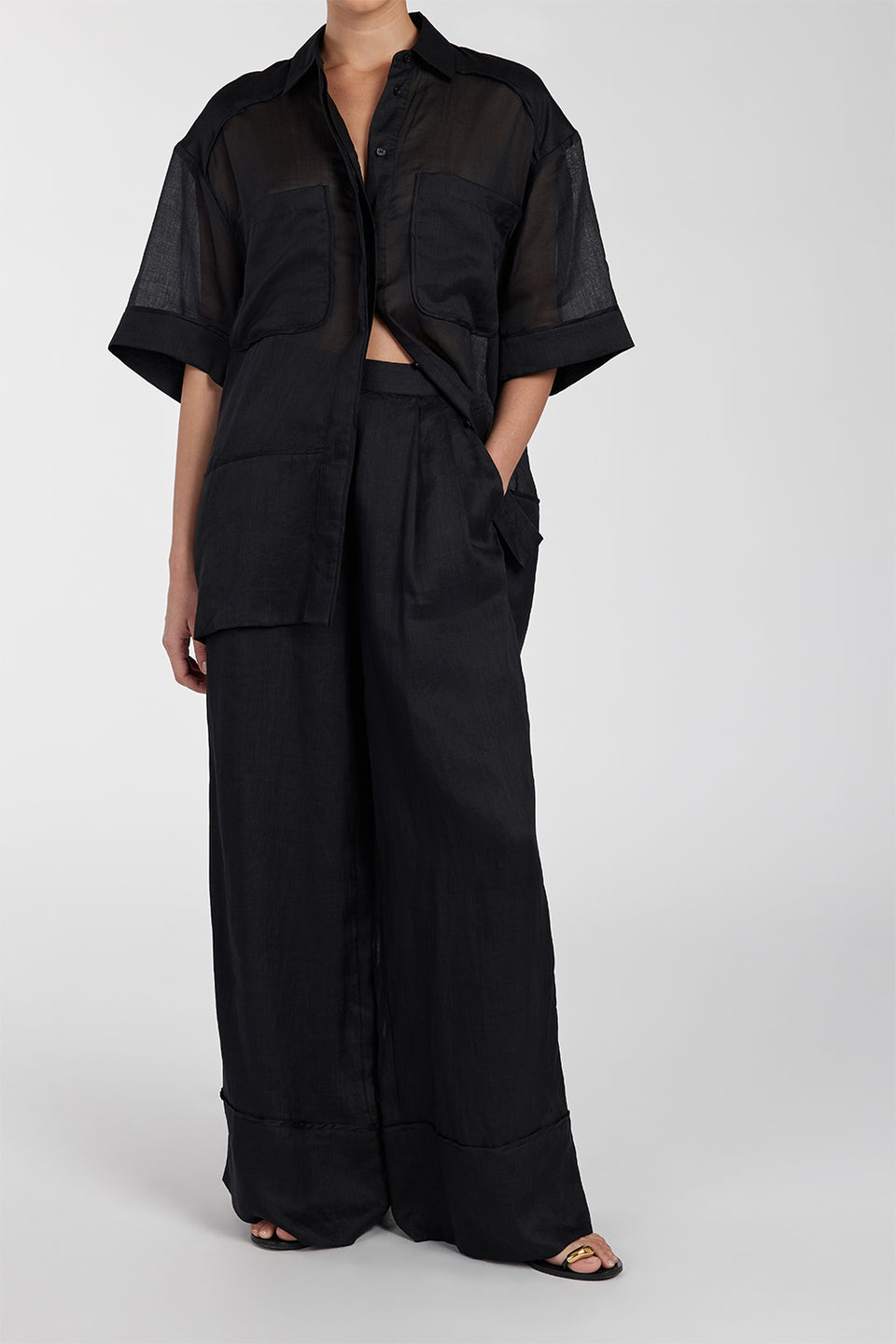 KAI BLACK RAMIE RESORT PANT