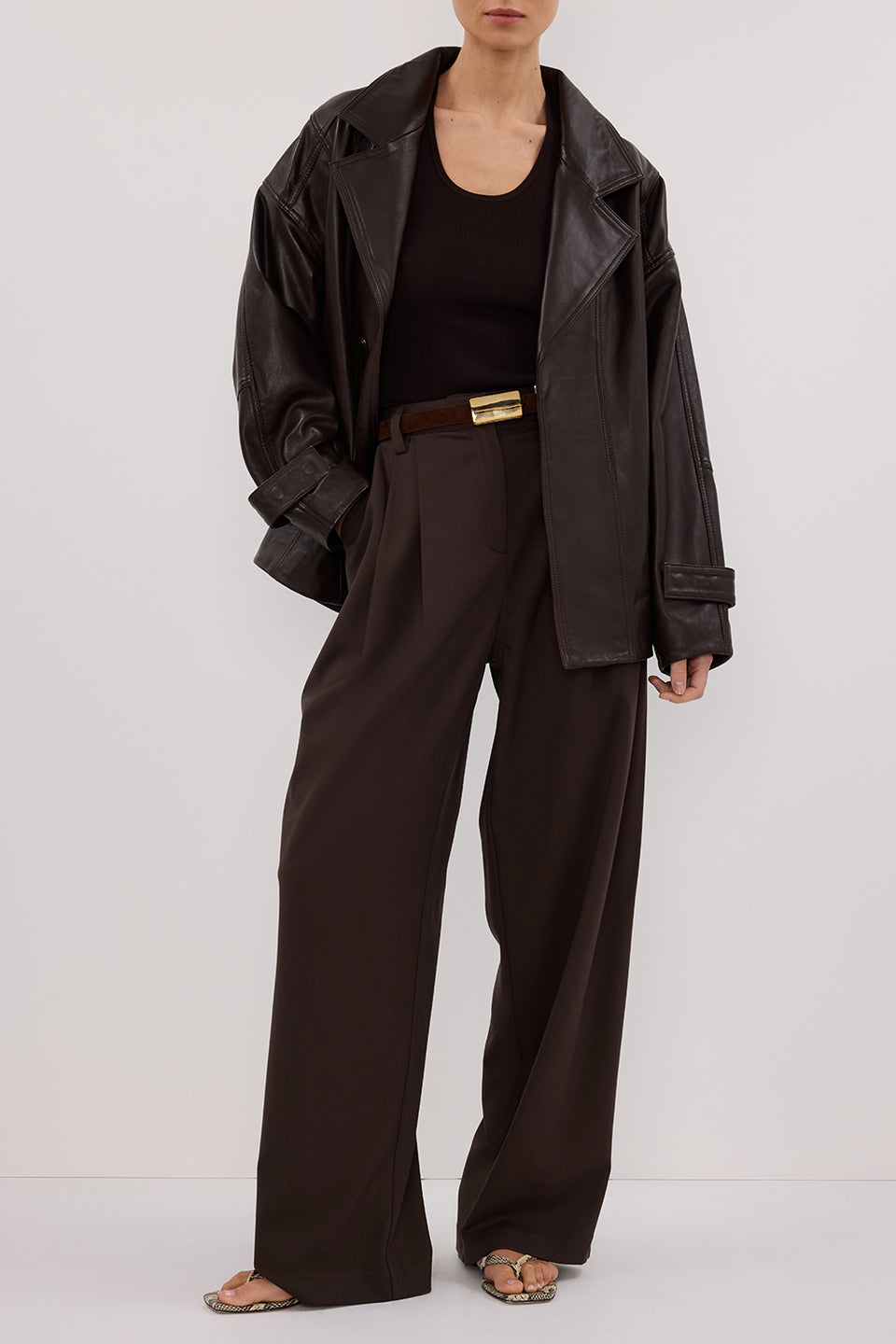 EDEN BITTER CHOC TAILORED PANT