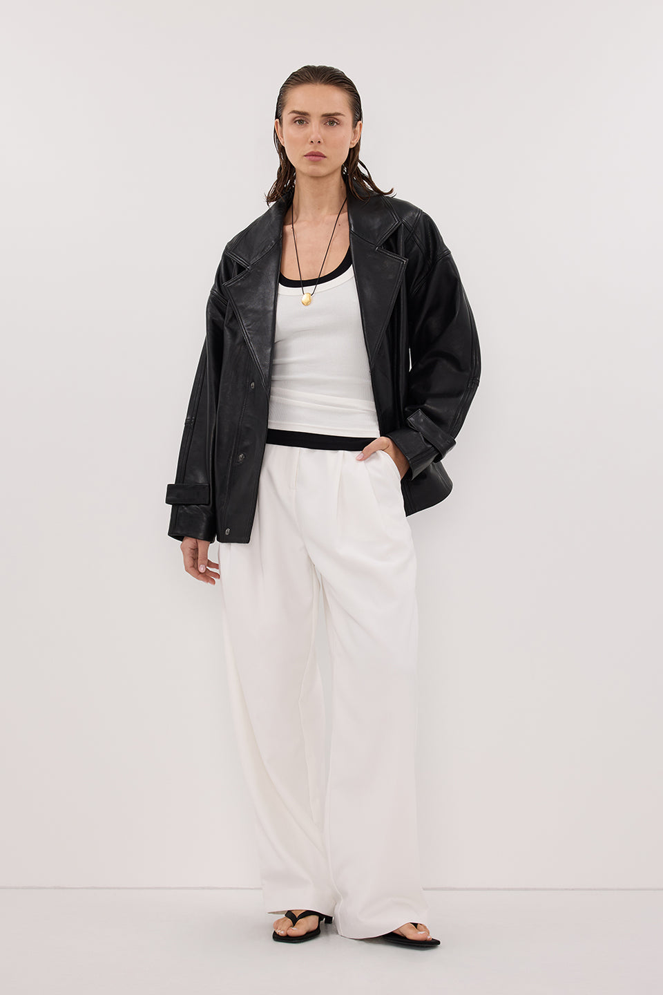 EDEN WHITE TAILORED PANT