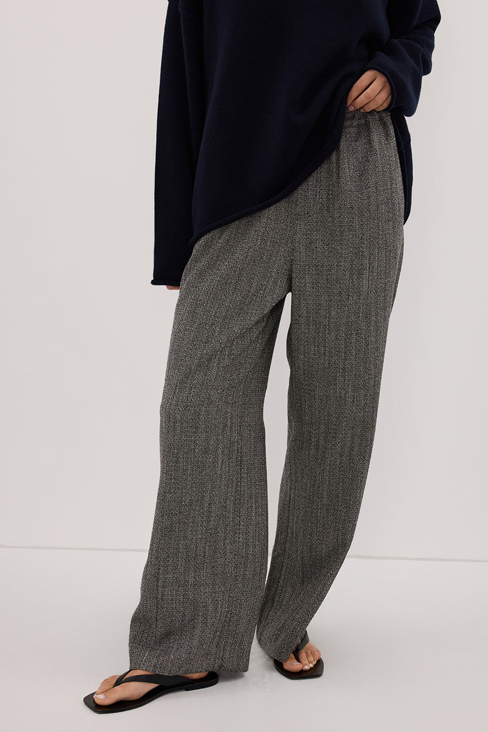 MANHATTAN CHARCOAL TWEED PANT