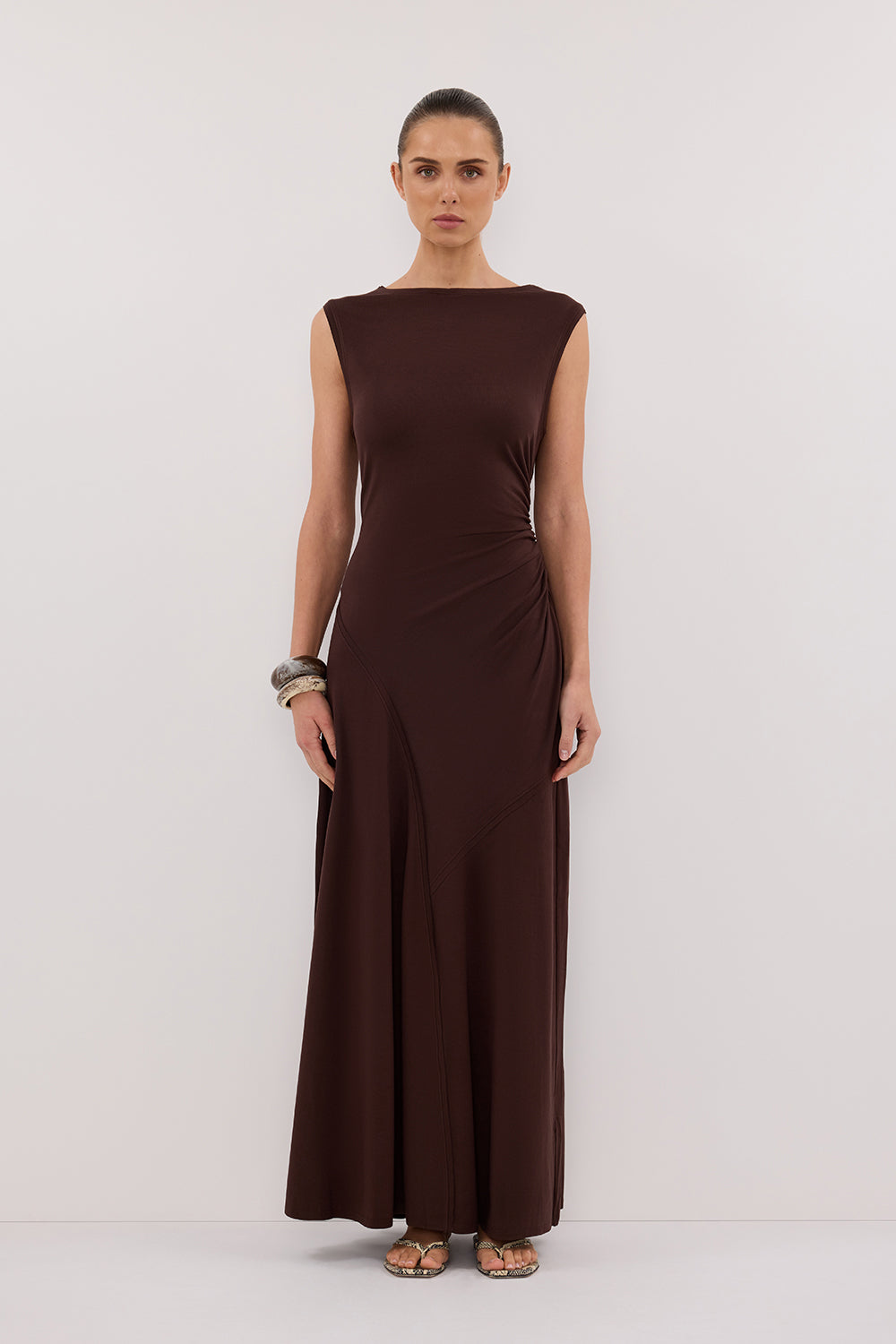 HADLEY CHOC SLEEVELESS MIDI DRESS HADLEY CHOC SLEEVELESS MIDI DRESS