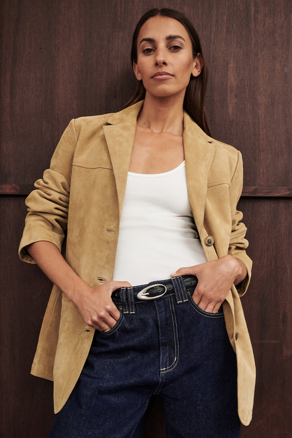 HENDRIX PAMPAS OVERSIZED SUEDE LEATHER JACKET