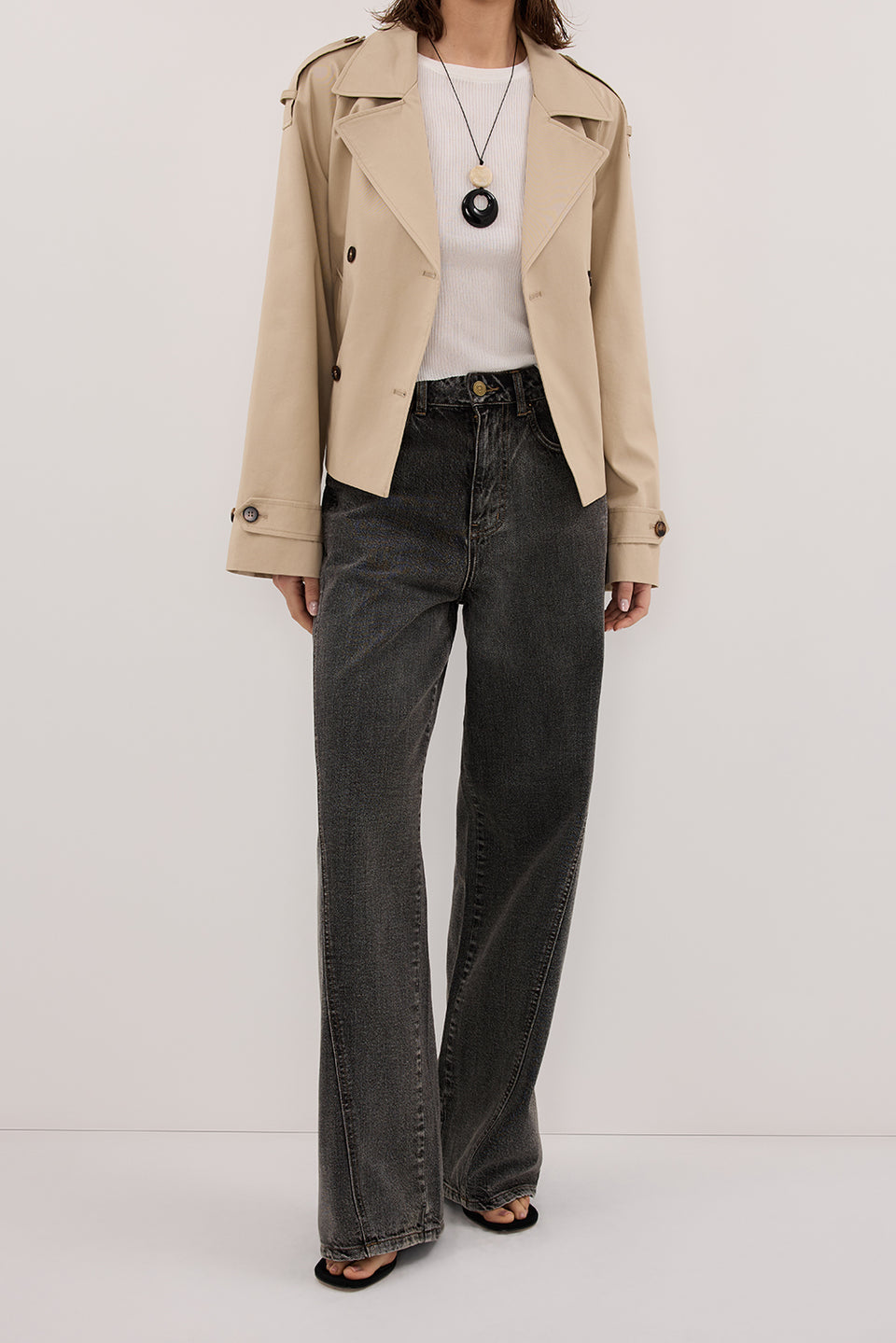 CARSON WASHED BLACK TALL WIDE LEG JEAN