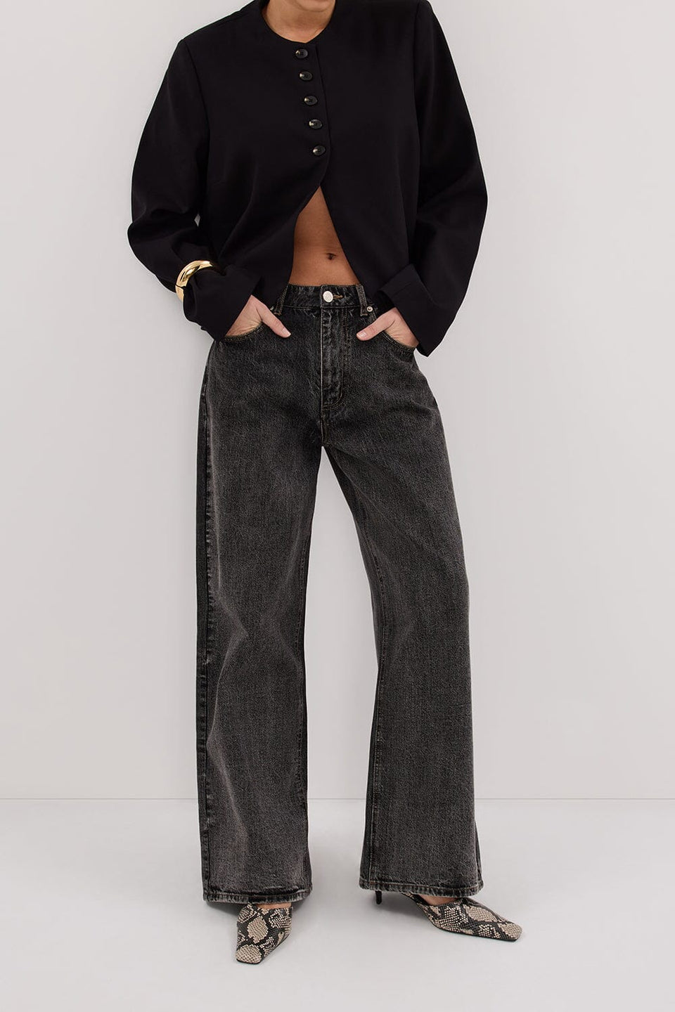 REAGAN 2.0 WASHED BLACK SLOUCHY JEAN