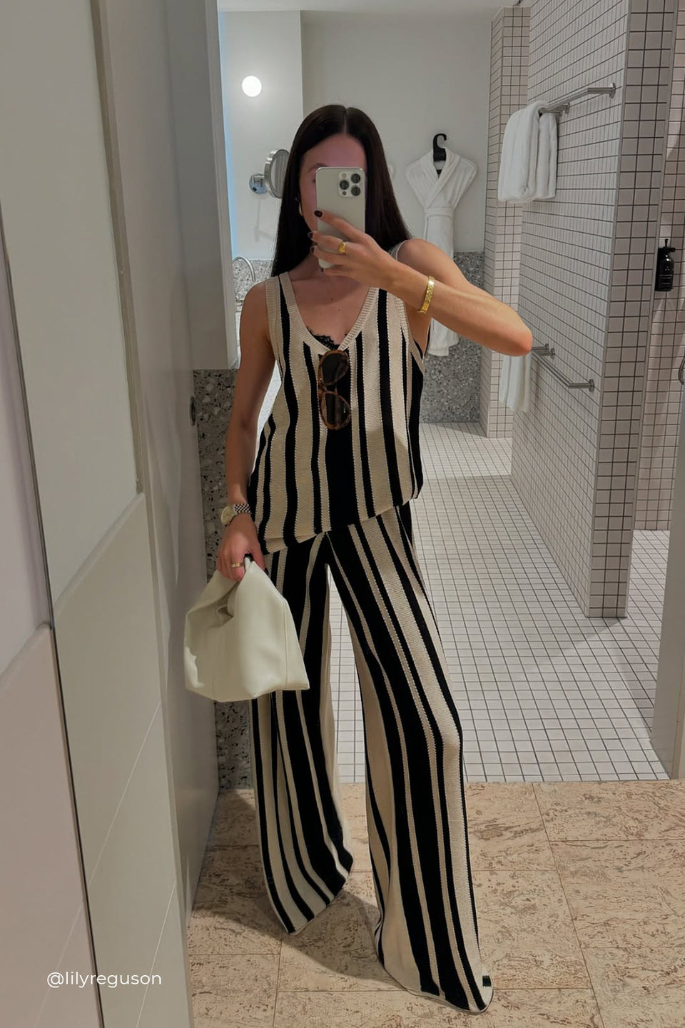 DELPHI STRIPE LONGLINE KNIT TUNIC