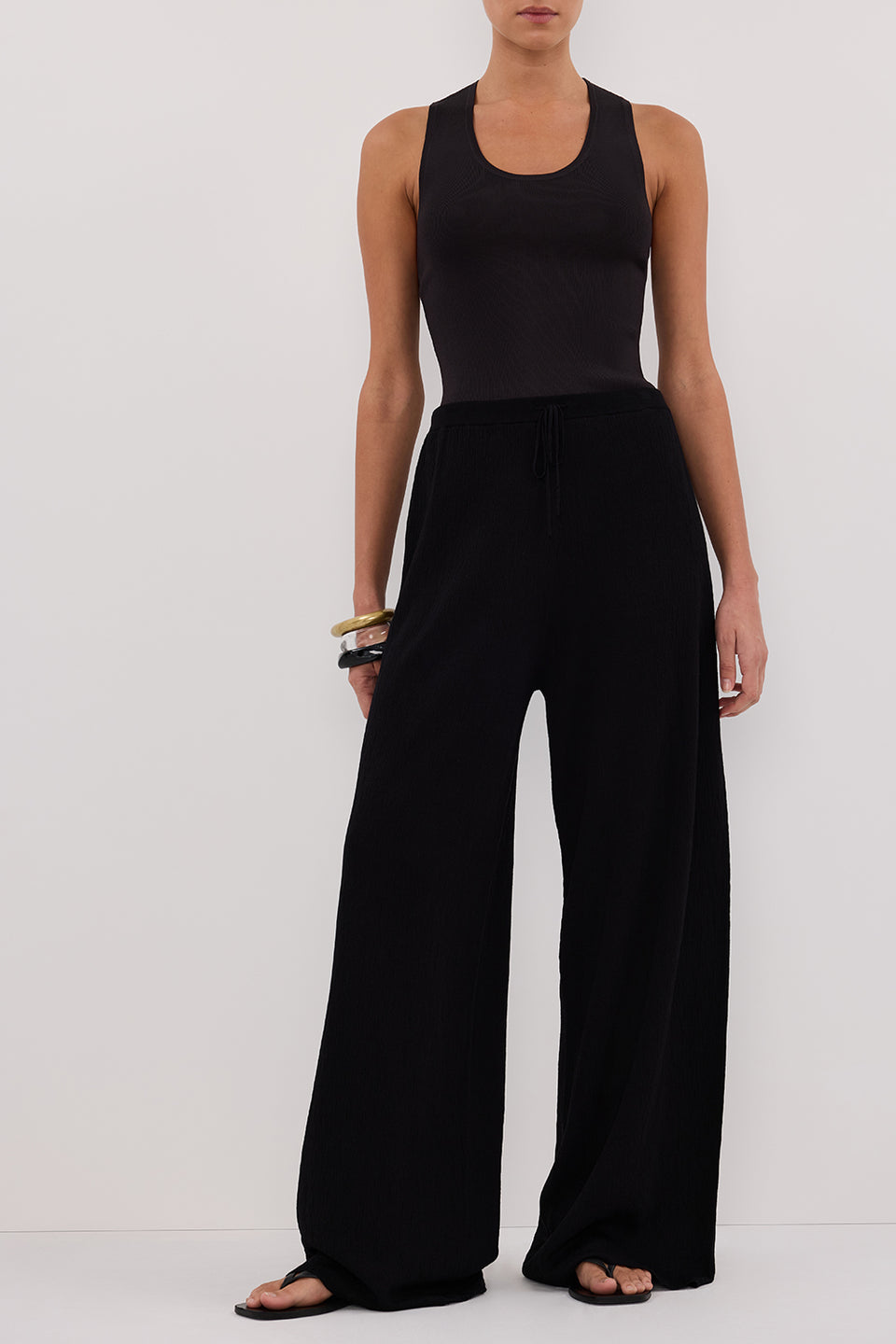 ALIAS BLACK TEXTURED KNIT PANT