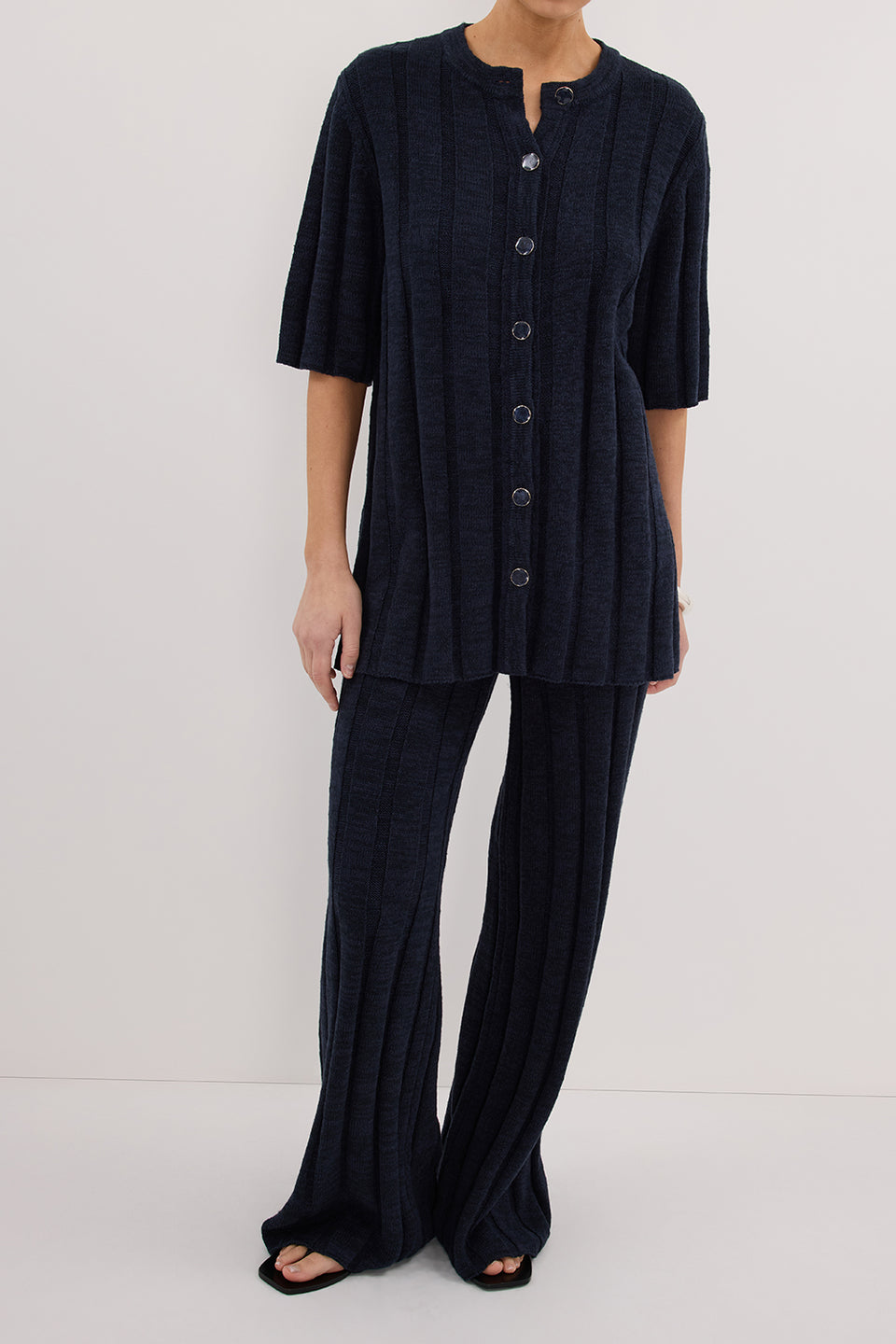 JAZZ INDIGO WIDE LEG KNIT PANT
