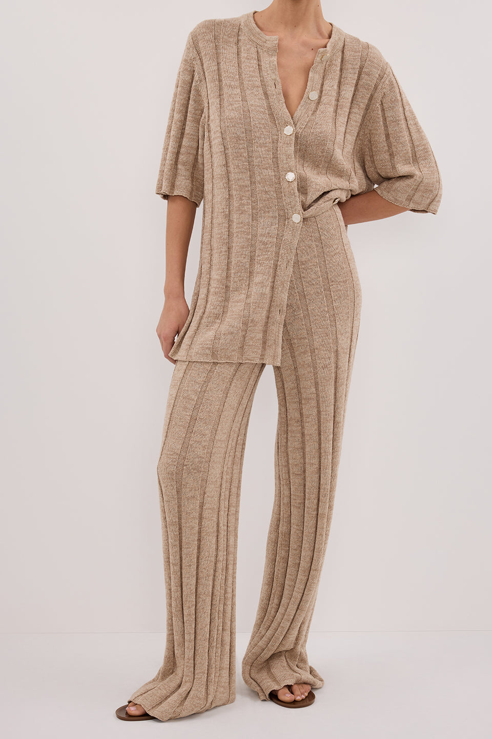 JAZZ NATURAL WIDE LEG KNIT PANT