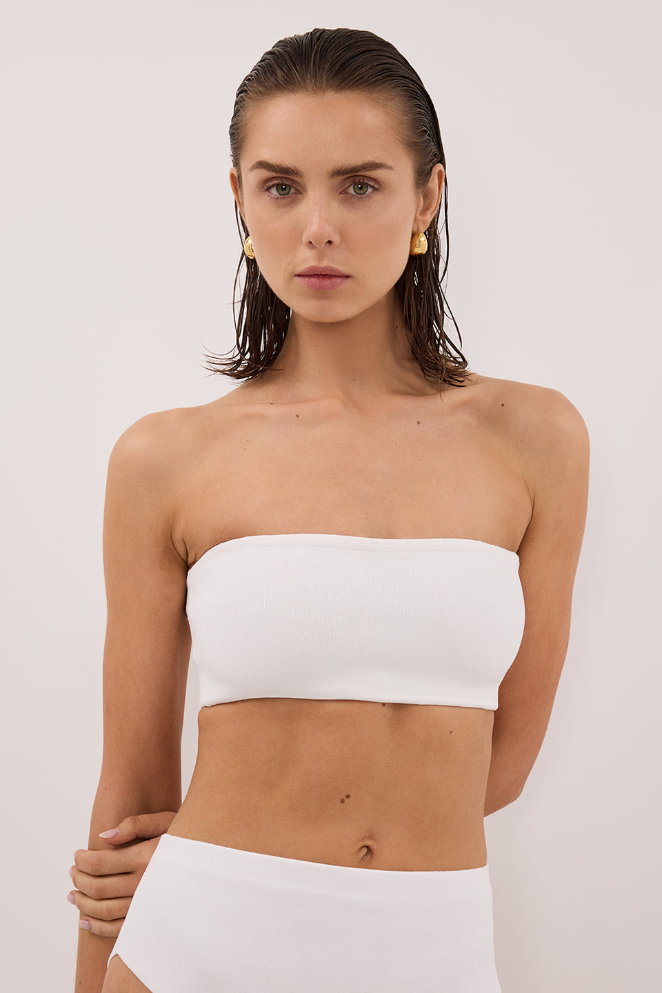 BASE OFF WHITE BANDEAU TOP