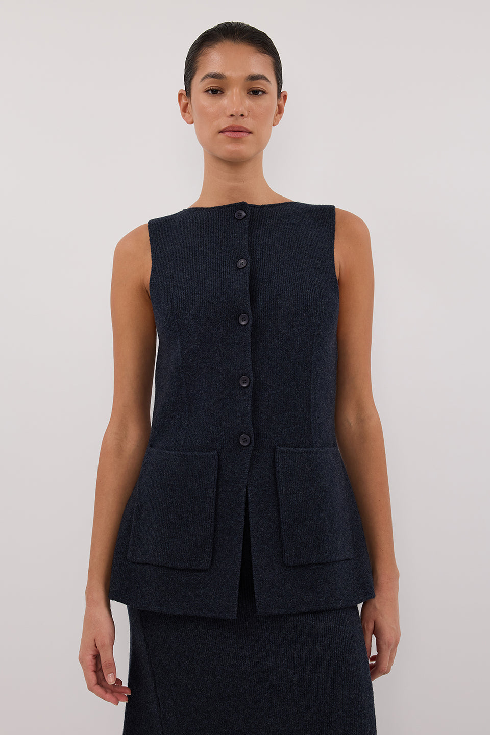 AVA INK LONGINE KNIT VEST