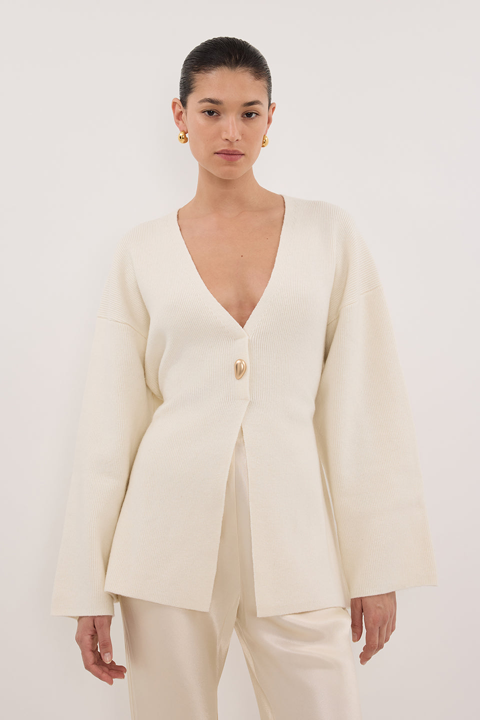 SCOUT CREAM LONG SLEEVE KNIT TOP