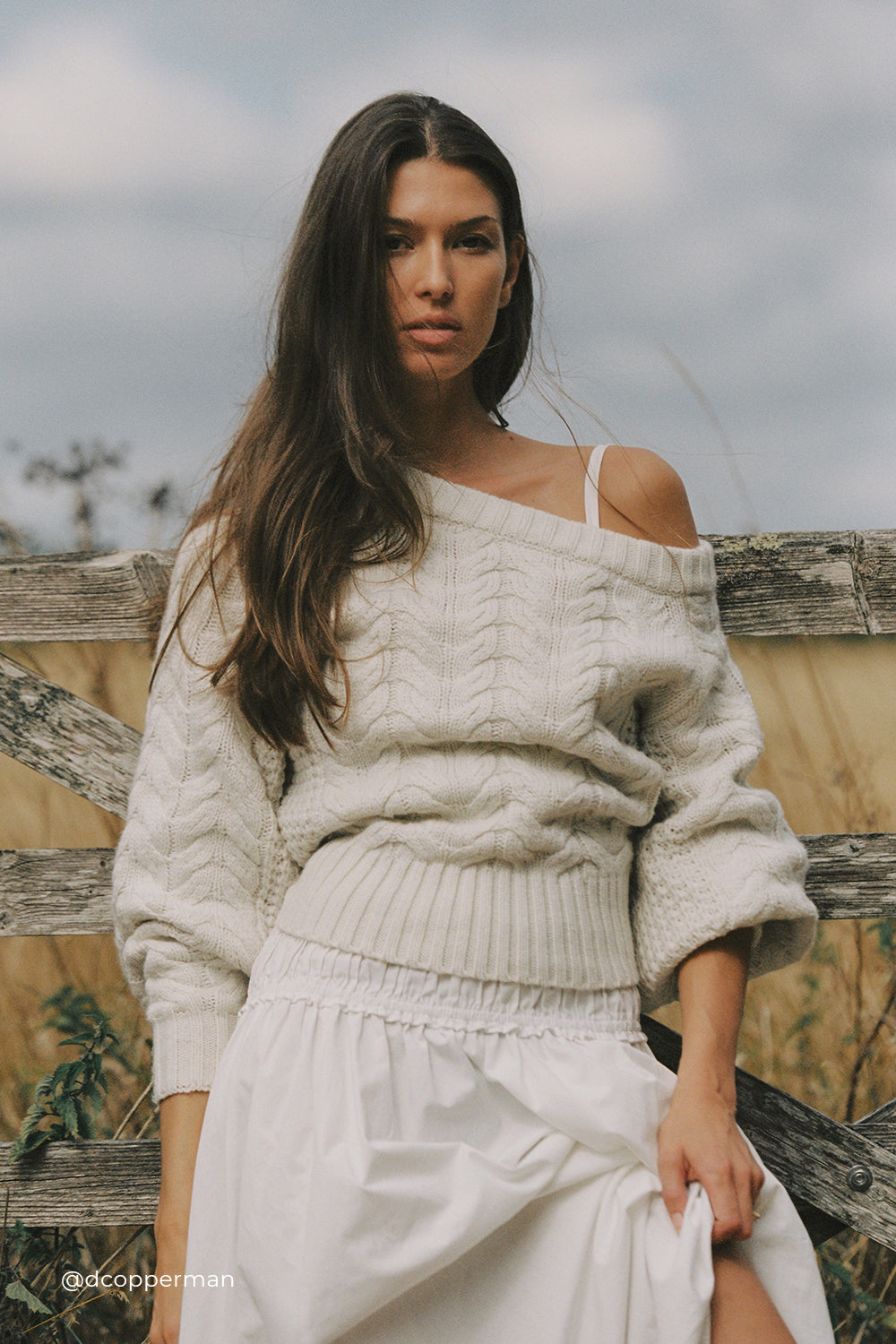 トップス whip knit off white TOM CREAM ASSYM KNIT JUMPER – DISSH