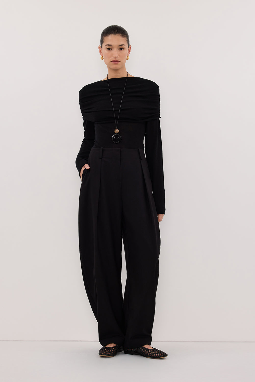 IVY BLACK MERINO LS TOP – DISSH