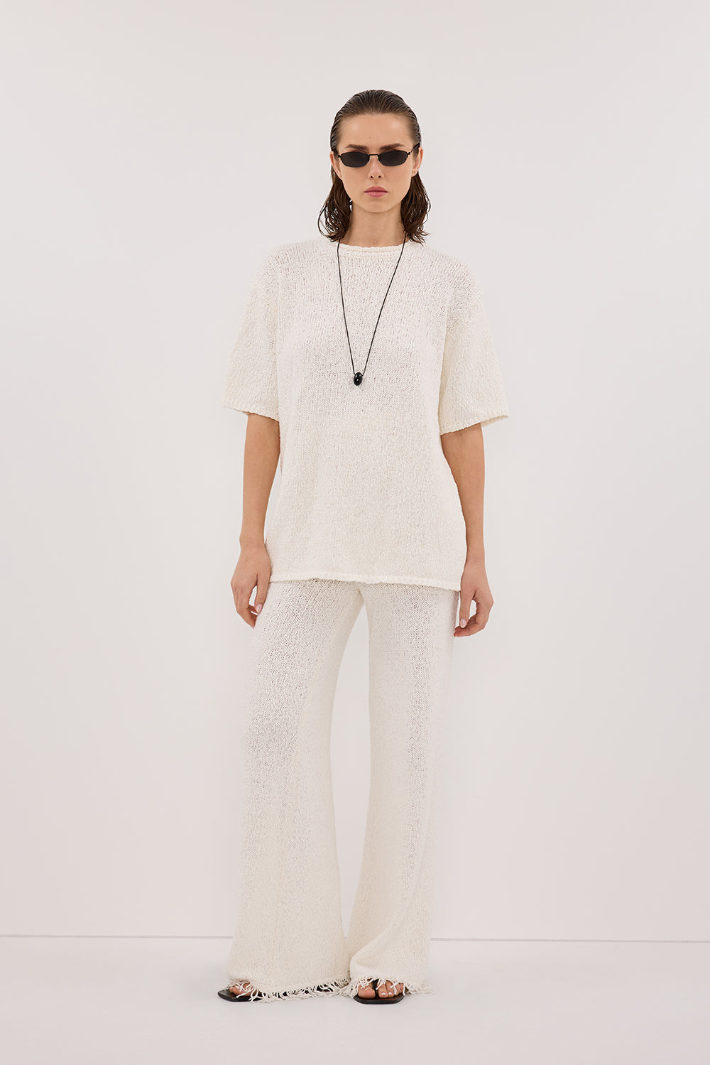 UNOF knit pants ニットパンツ off white オフホワイトM KNIT PANTS – UNOF