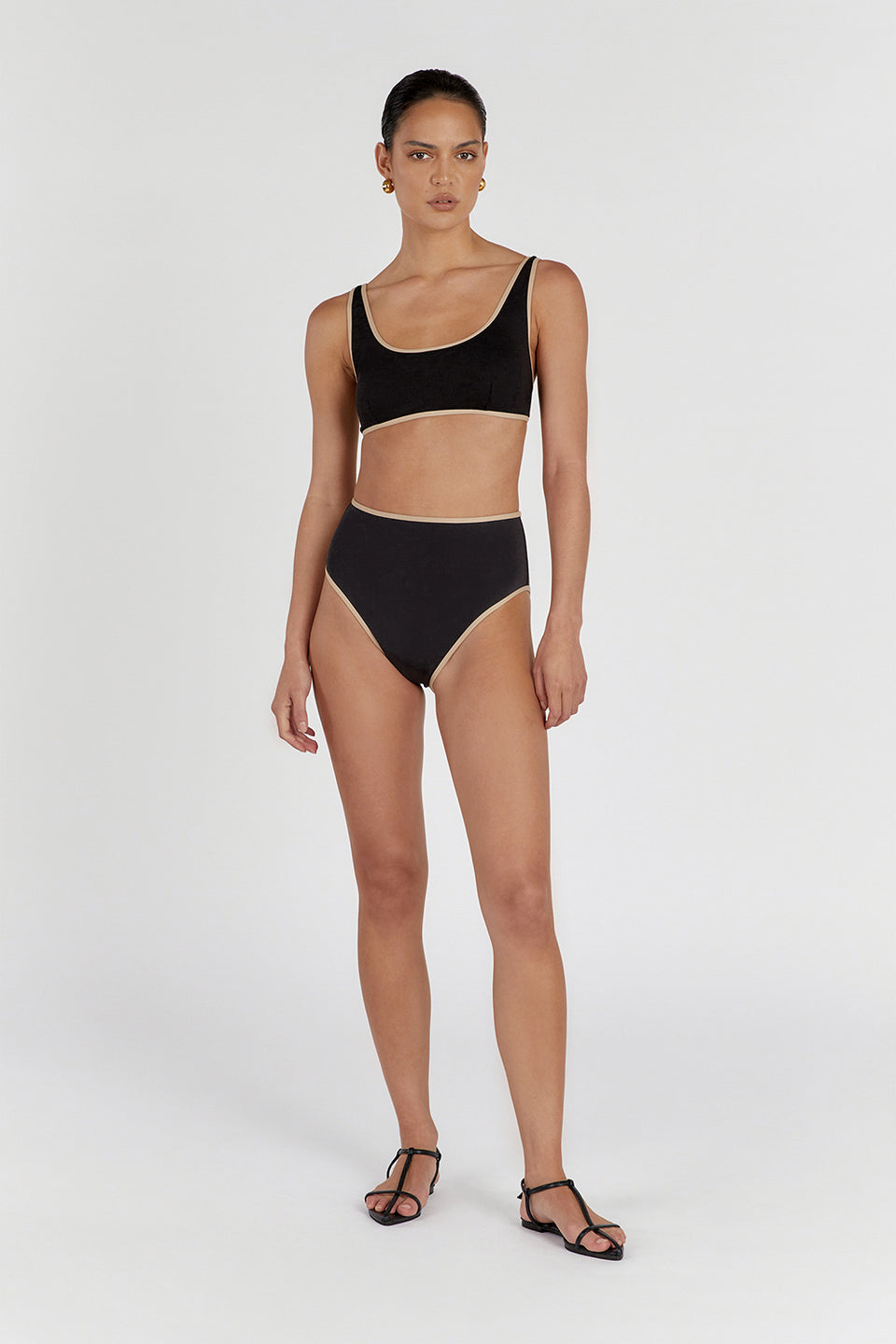 BAILEY BLACK CONTRAST WAIST BRIEF