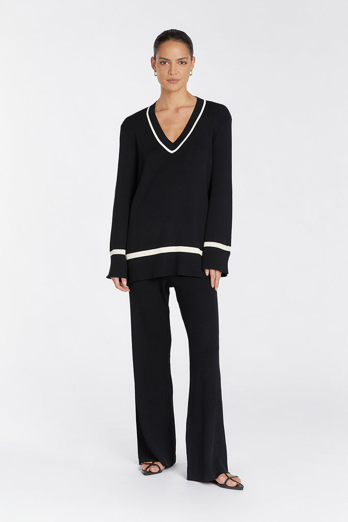 ELSIE BLACK KNIT JUMPER