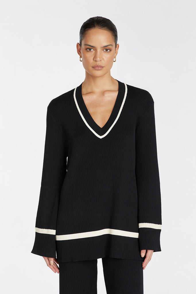 ELSIE BLACK KNIT JUMPER