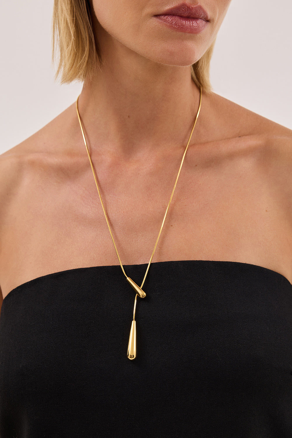 ANNA ROSSI GOLD DROP CHAIN NECKLACE