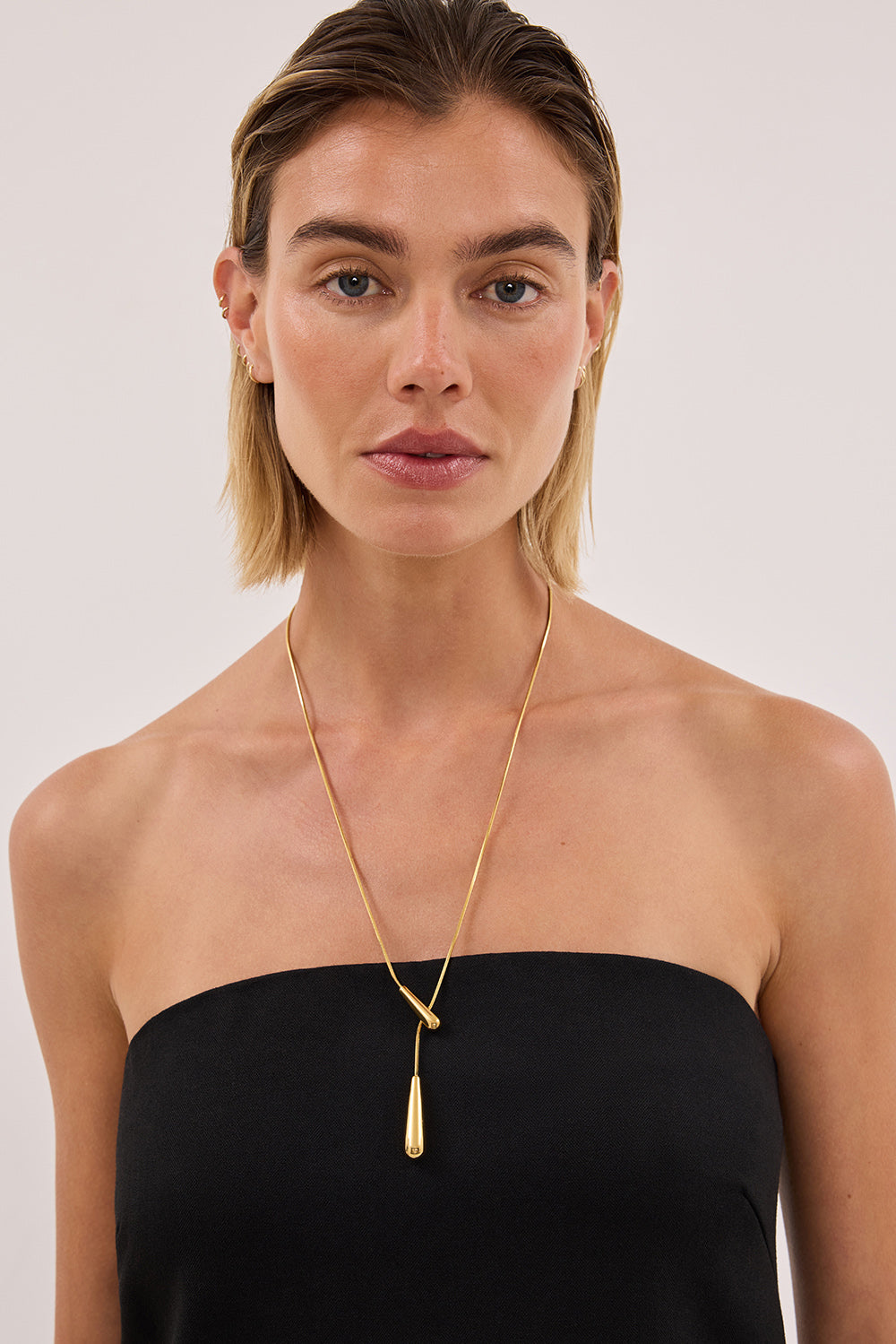 ANNA ROSSI GOLD DROP CHAIN NECKLACE