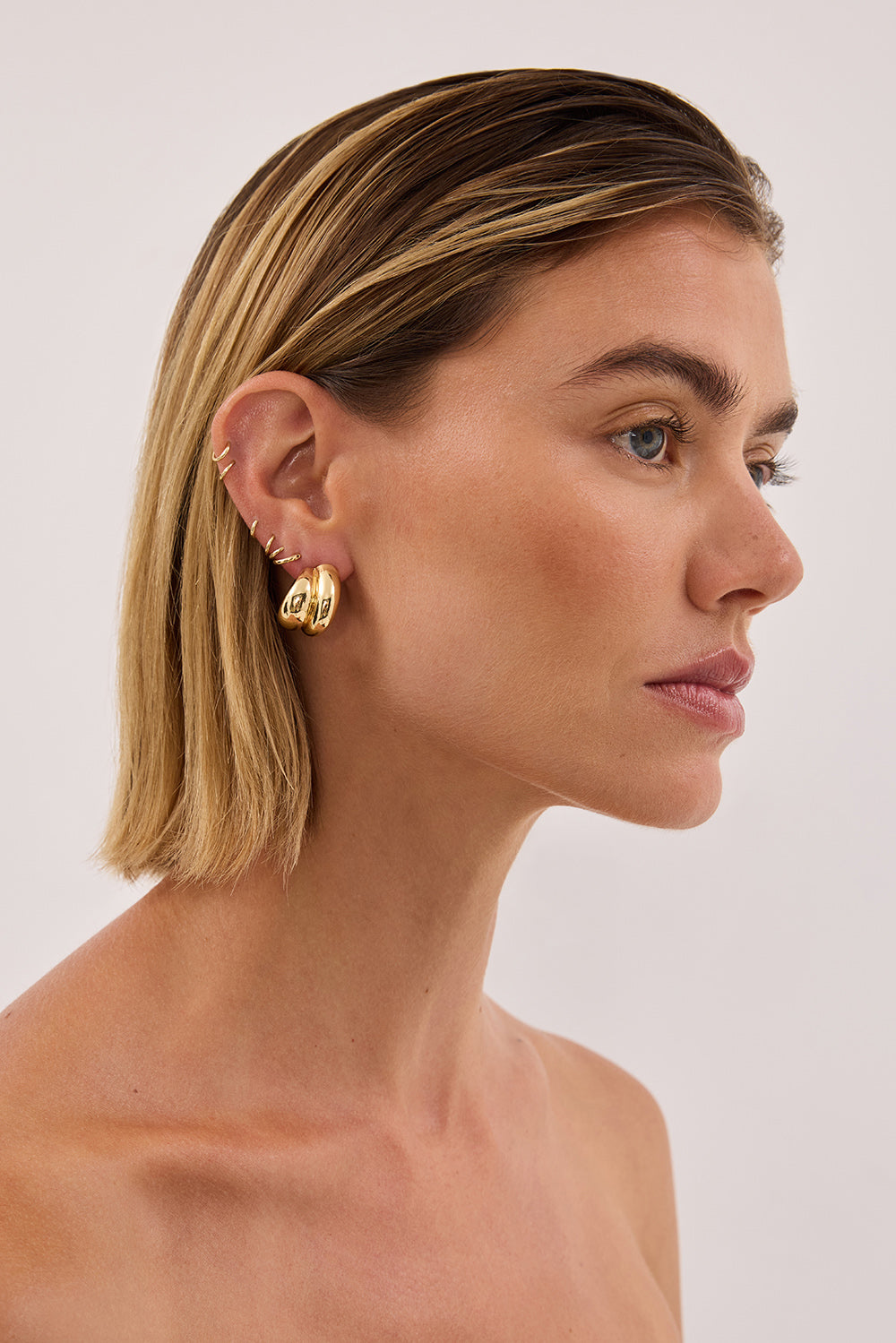 ANNA ROSSI GOLD DUAL BAR EARRING