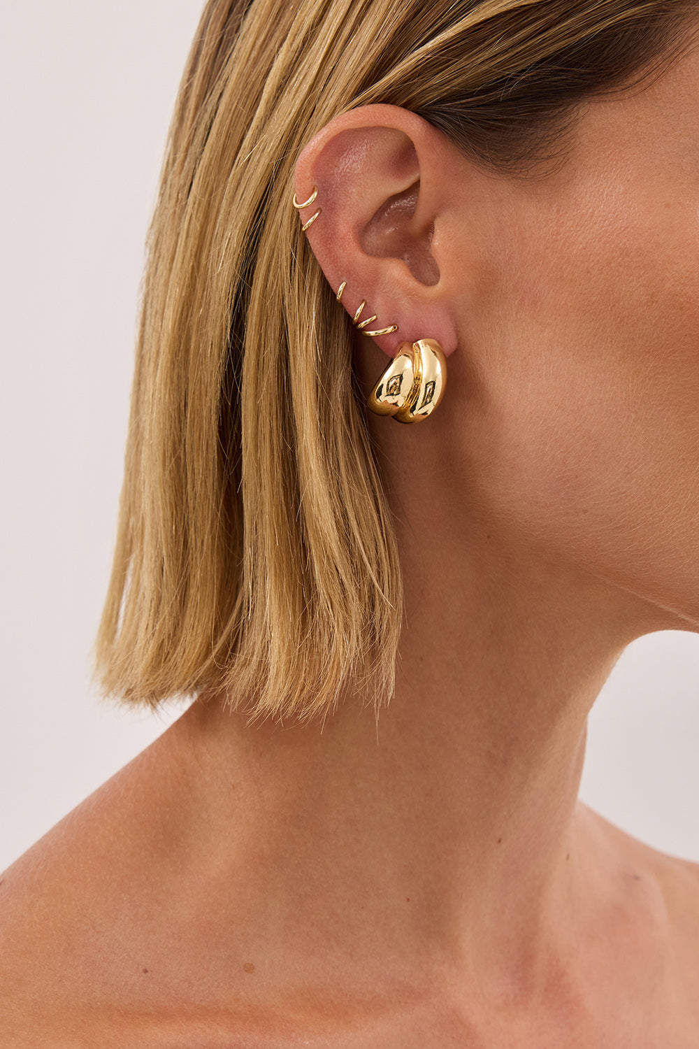 ANNA ROSSI GOLD DUAL BAR EARRING